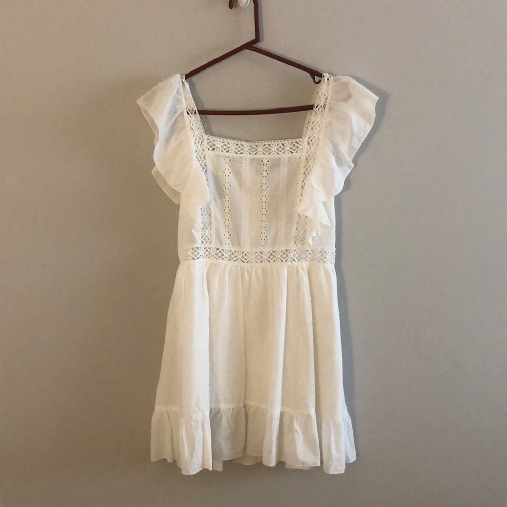 Flowy White Lace Dress